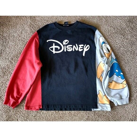 Disney Tops - Disney Daffy Duck Sweatshirt Women's Medium Black Long Sleeve